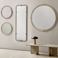 Audo Copenhagen Nimbus mirror, Bronzed brass, ø60 Brown Sale