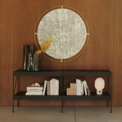 Audo Copenhagen Nimbus mirror, Bronzed brass, ø110 Brown