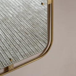 Audo Copenhagen Nimbus mirror rectangular, Polished brass Gold-coloured