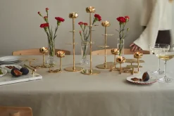 Hilke Collection Ninfea Alta candlestick 30 cm, Brass Gold-coloured Clearance