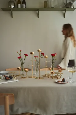 Hilke Collection Ninfea Alta candlestick 30 cm, Brass Gold-coloured Clearance