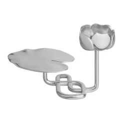 Hilke Collection Ninfea No.1 candlestick, Nickel-plated brass Silver-coloured Best