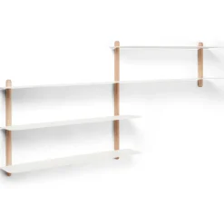 Gejst Nivo shelf B, Light oak- White New