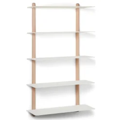 Gejst Nivo shelf E large, Light oak- White Hot