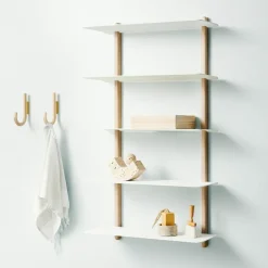 Gejst Nivo shelf E large, Light oak- White Hot