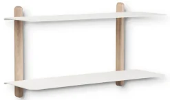 Gejst Nivo shelf F large, Light oak-white BrownWhite New