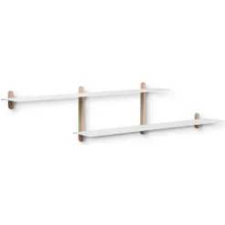 Gejst Nivo shelf H, Light oak- White Best