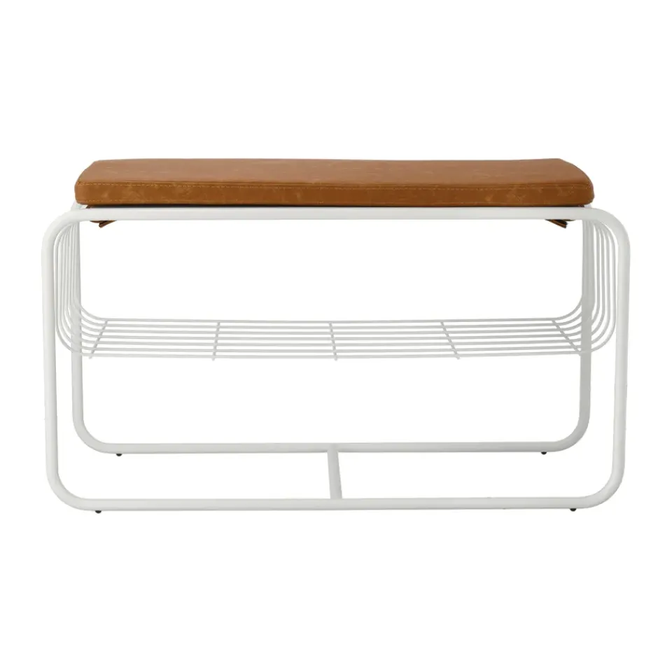 Scandi Living Nod bench/shoe rack 80x36x42 cm, White Outlet