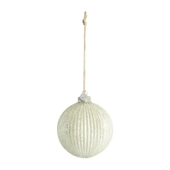 Lene Bjerre Norille Christmas bauble Ø11 cm, Off , ribbed White Online