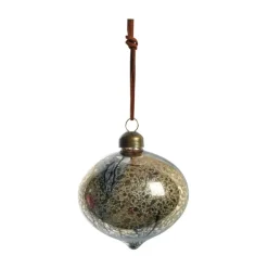 Lene Bjerre Nosille Christmas tree bauble 10 cm, Silver-gold Gold-coloured Discount
