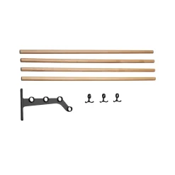 Essem Design Nostalgi 291 add-on hat shelf, Oak, black lacquered stand Beige Outlet