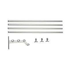 Essem Design Nostalgi 291 add-on hat shelf, Aluminium, aluminium stand Silver-coloured Hot