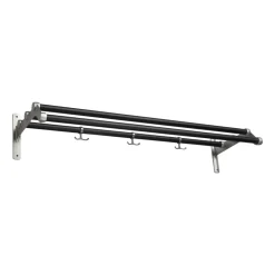 Essem Design Nostalgi 291 hat shelf 100 cm, Black-aluminum BlackSilver-coloured Best