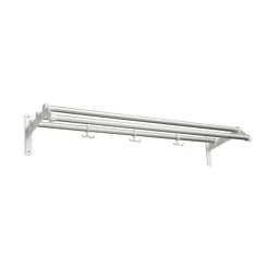 Essem Design Nostalgi 291 hat shelf, Aluminium, white Silver-coloured Clearance