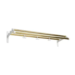 Essem Design Nostalgi 291 hat shelf, Brass, white Gold-coloured Best