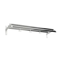 Essem Design Nostalgi 291 hat shelf, Chrome, white Silver-coloured