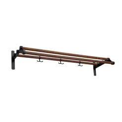 Essem Design Nostalgi 291 hat shelf, Walnut, black Brown New
