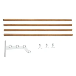 Essem Design Nostalgi 291 inbuilt hat rack 100 cm, Bamboo-white BrownWhite New