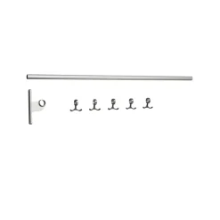 Essem Design Nostalgi add-on Hook rack, Aluminium, aluminium stand Silver-coloured Best