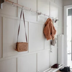Essem Design Nostalgi add-on Hook rack, Oak, aluminium stand Beige Best