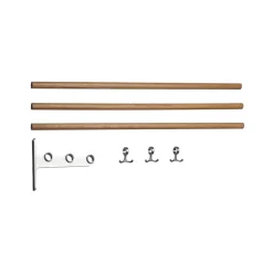 Essem Design Nostalgi add-on shoe or hat shelf, Oak, aluminium stand Beige Best