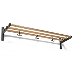 Essem Design Nostalgi hat shelf/ shoe shelf, oak, black BrownBlack