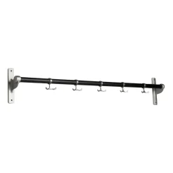 Essem Design Nostalgi hook 100 cm, Black oiled oak-aluminum BlackSilver-coloured Best