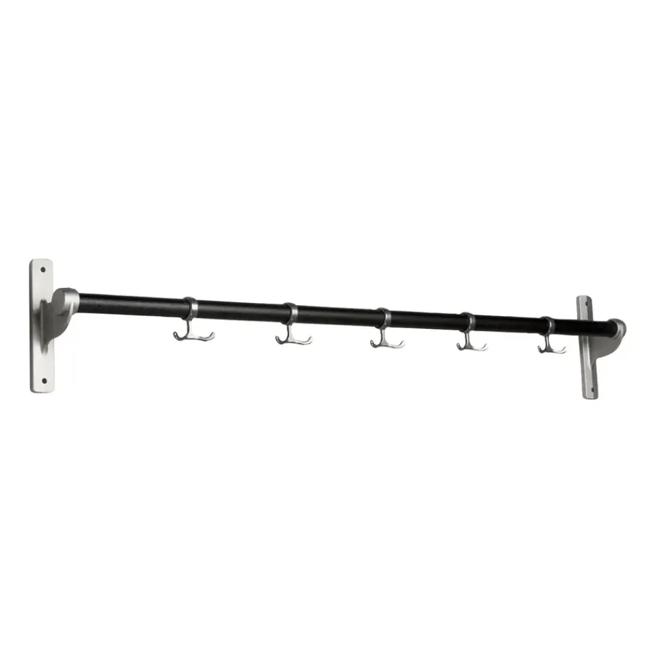 Essem Design Nostalgi hook 100 cm, Black oiled oak-aluminum BlackSilver-coloured Best