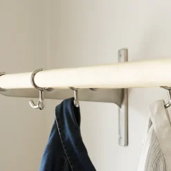 Essem Design Nostalgi Hook rack, Walnut, aluminium stand Brown Outlet