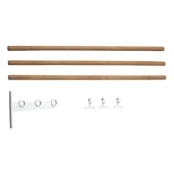 Essem Design Nostalgi inbuilt hat rack, shoe rack, Bamboo-white BrownWhite Outlet