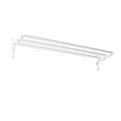 Essem Design Nostalgi Shoe or hat shelf, Aluminium, white stand Silver-coloured Discount