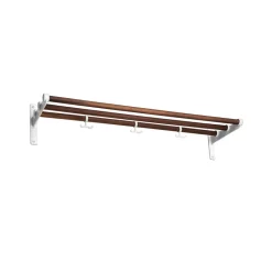 Essem Design Nostalgi Shoe or hat shelf, Walnut, white stand Brown Best