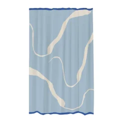Mette Ditmer Nova Arte shower curtain 150x200 cm, Light blue-off-white BlueWhite New