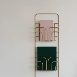 Maze Now magazine holder, brass Gold-coloured Sale