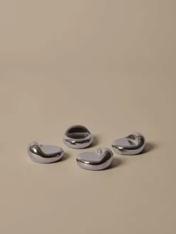 Ferm Living Nube pot feet 4-pack, Silver Silver-coloured