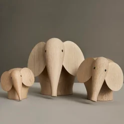 Woud Nunu wooden elephant, medium Brown Best