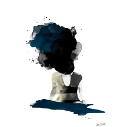 Anna Bülow On her mind poster, 50x70 cm MultiBlackWhite Sale