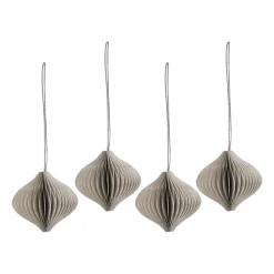 Scandi Living Onion baubles 4-pack, Beige New