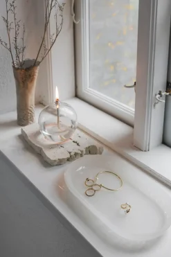 Mette Ditmer Opal tray, Linen, 14x25.5 cm White Clearance