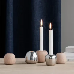 Stelton Ora candle sticks stainless steel, large Silver-coloured Sale