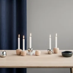 Stelton Ora candle sticks wood, large Beige New