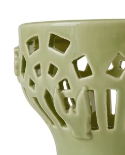 Kähler Orangery candle holder Ø9 cm, Spring leaf Green