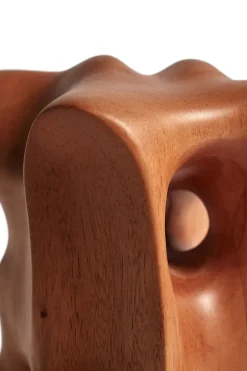 Ethnicraft Organic sculpture 22 cm, Varnished mahogany Brown Discount