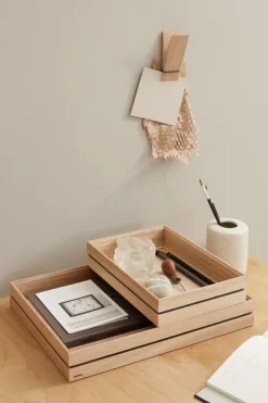 MOEBE Organise storage box 25x34 cm, Wood Brown New