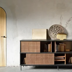 Ethnicraft Oscar sideboard, Teak 2 sliding doors 3 drawers Brown Online