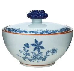 Rörstrand Ostindia bowl with lid 35 cl gift wrap, -white Blue Clearance