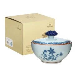 Rörstrand Ostindia bowl with lid 35 cl gift wrap, -white Blue Clearance
