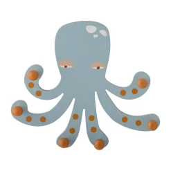 Bloomingville Oswall coat hanger Octopus, 6 hooks BlueBrown Outlet