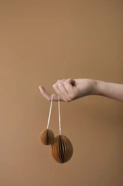 DBKD Ovoid Easter decoration paper 7 cm, Terracotta Brown Best