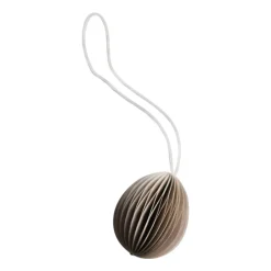 DBKD Ovoid paper Easter decoration small 4 cm, Sand Yellow